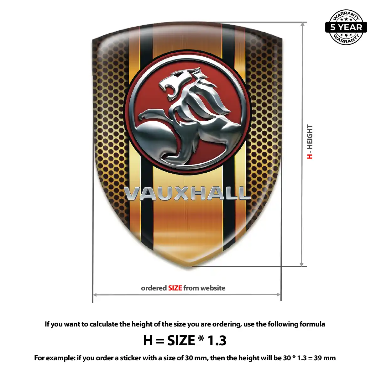 Vauxhall Logo Emblem Resin Luxe
