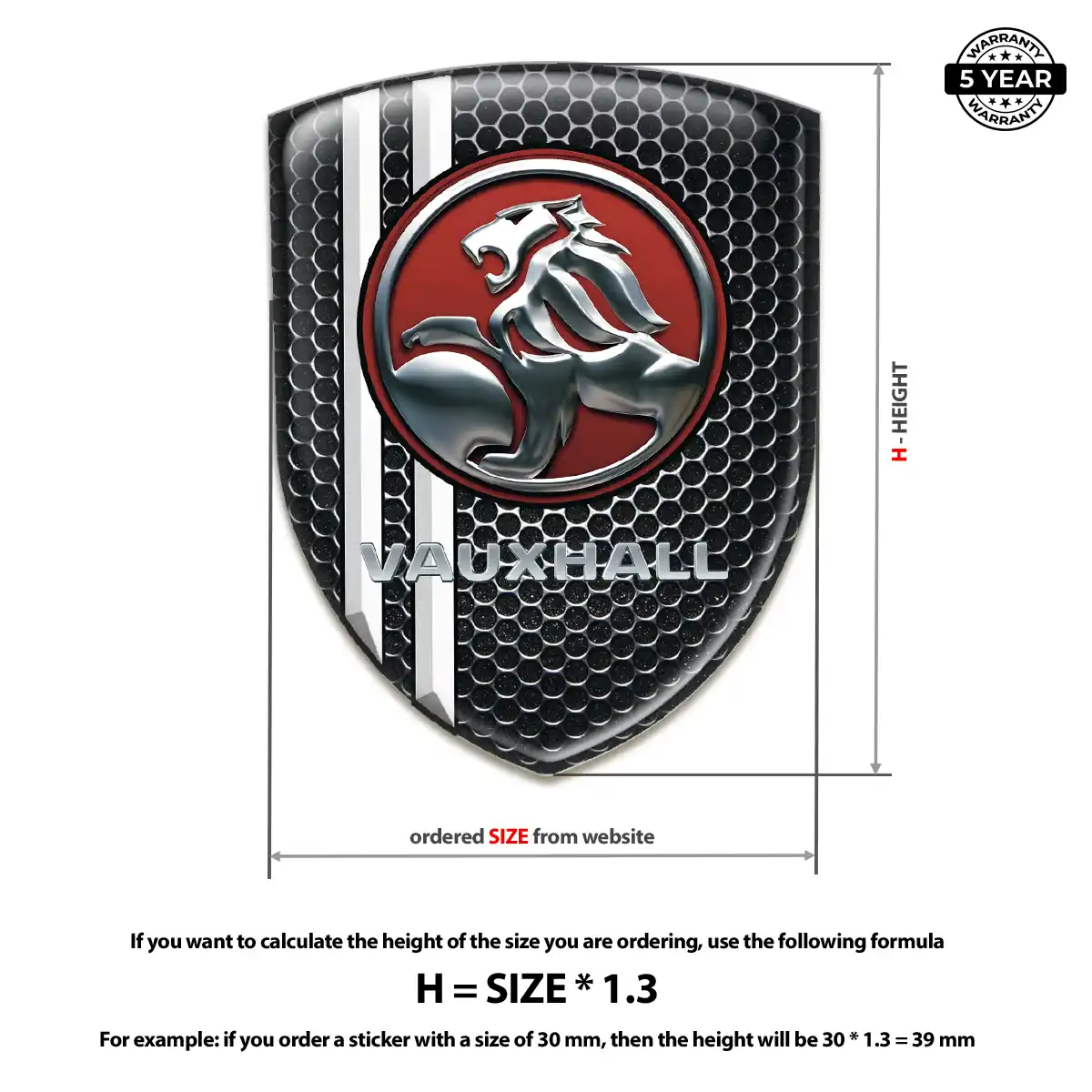 Vauxhall Logo Sticker Cabin Style