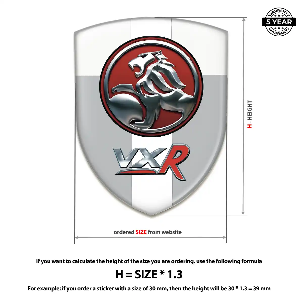 Vauxhall Logo Sticker Deluxe Edition