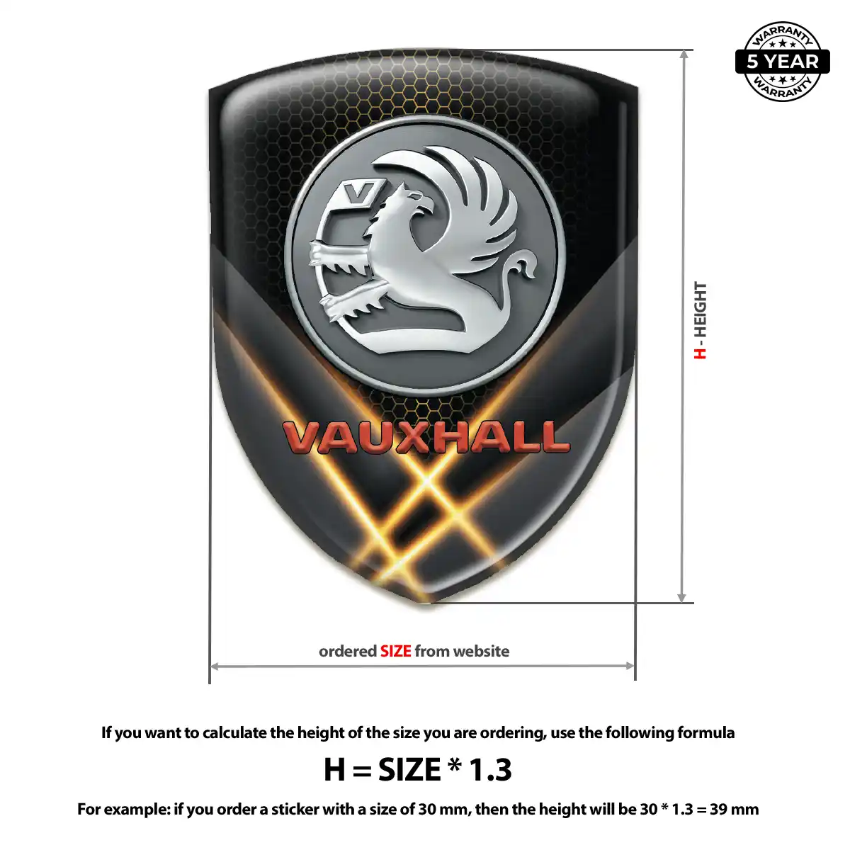 Vauxhall Logo Sticker Elite Edition