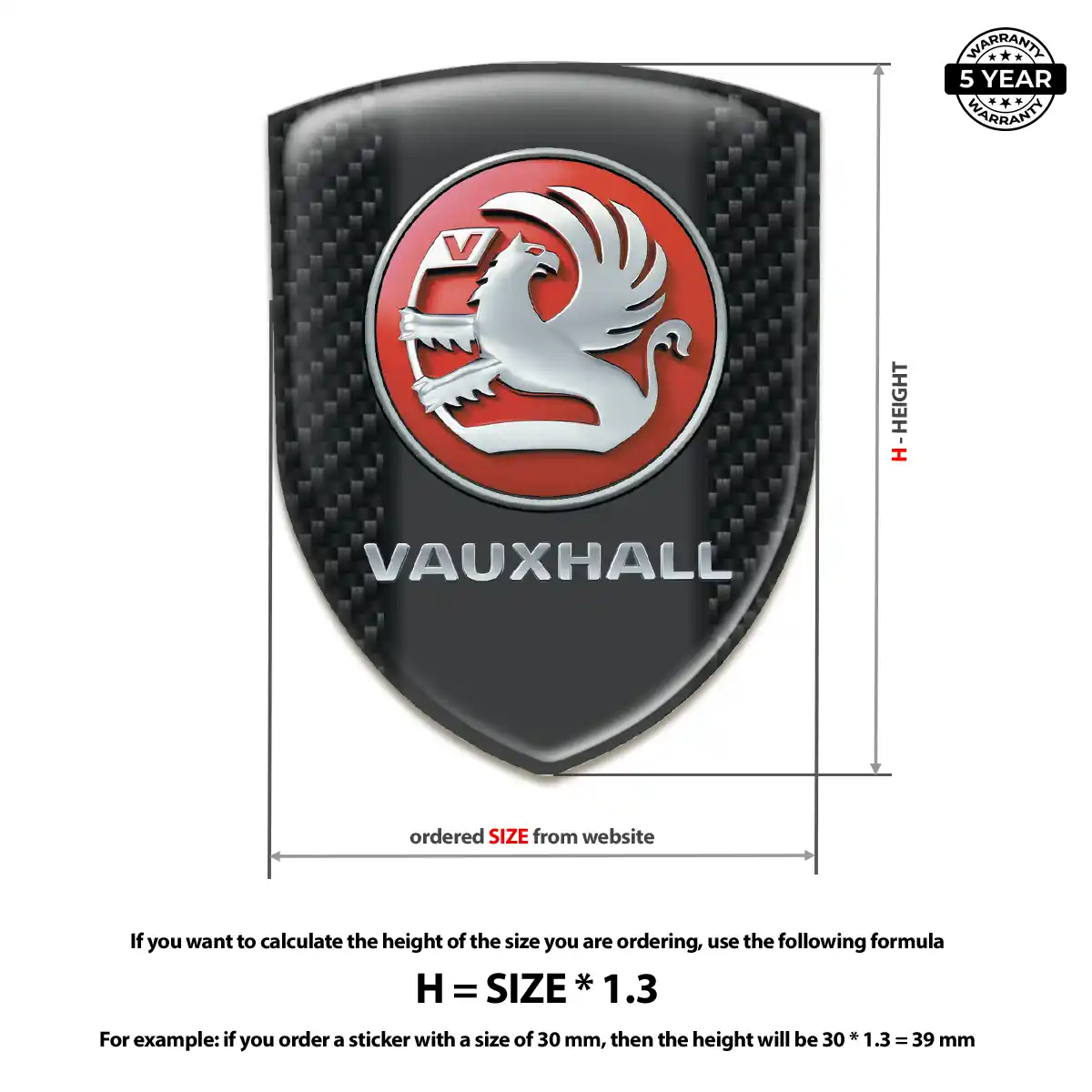 Vauxhall Logo Sticker Exclusive Series