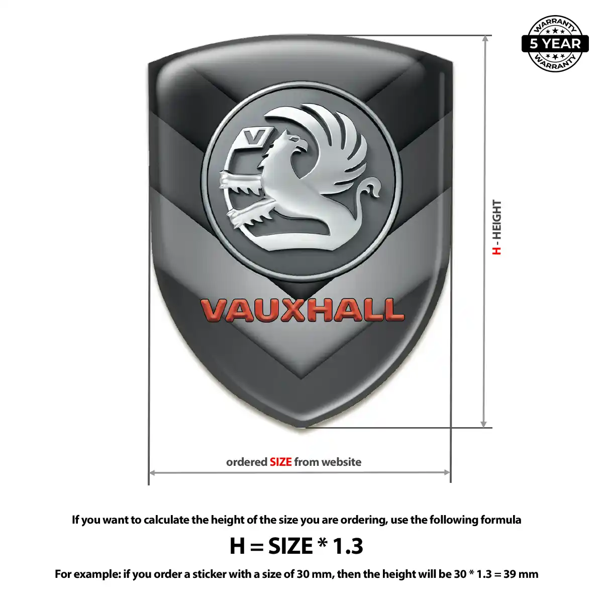 Vauxhall Logo Sticker Exterior Luxe