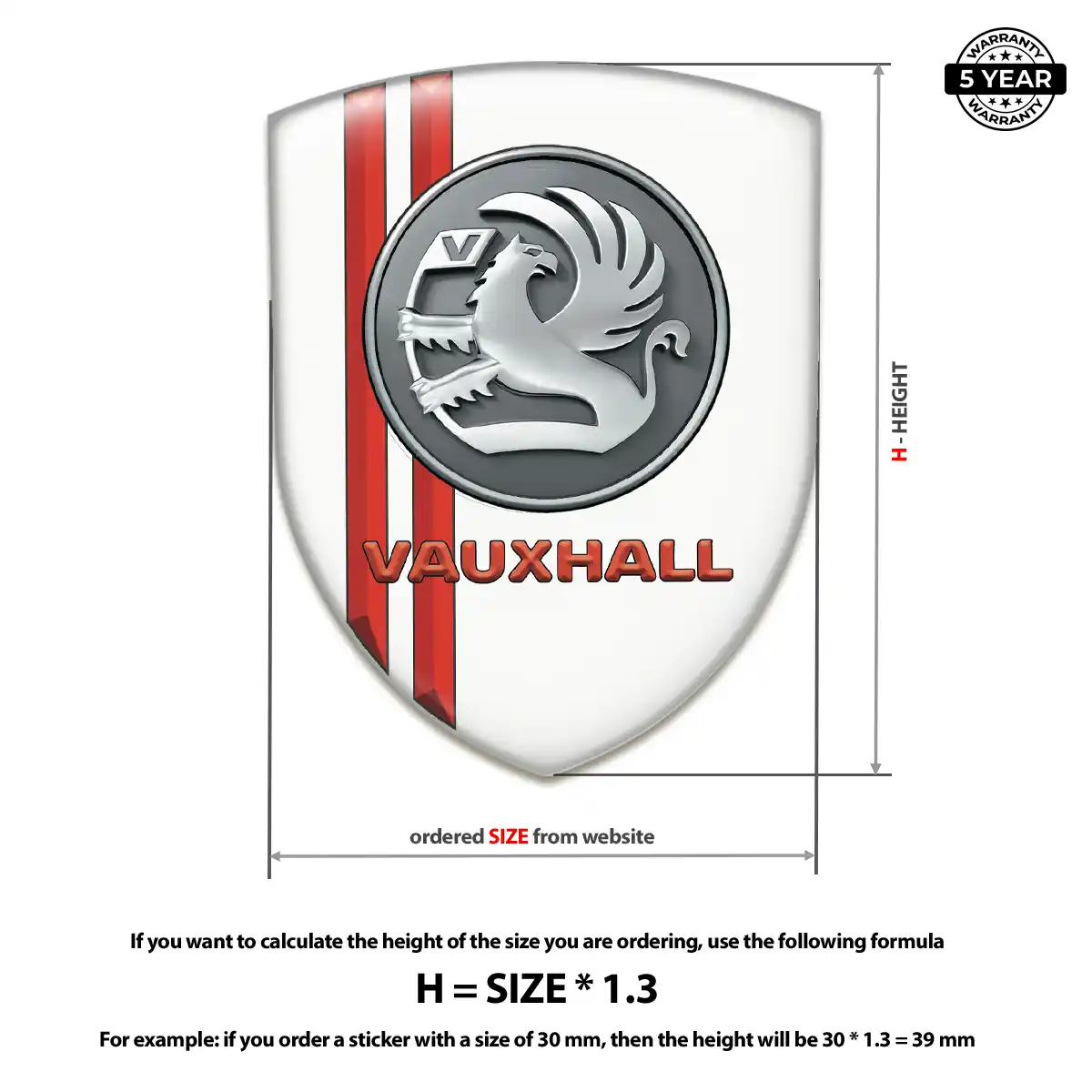 Vauxhall Logo Sticker Opulent Line