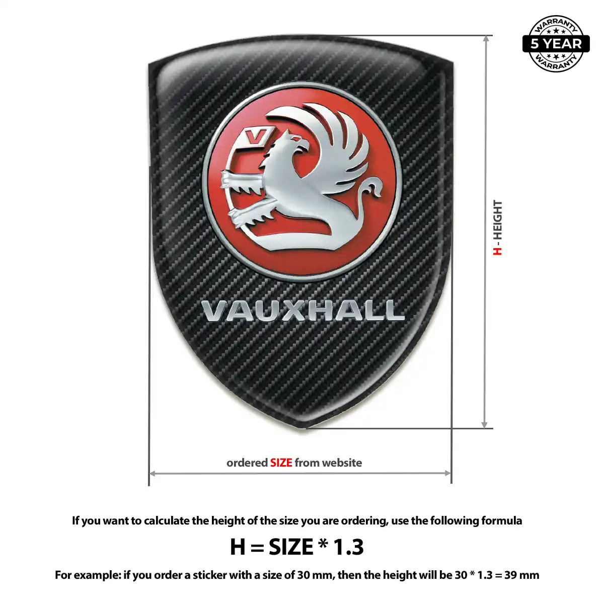Vauxhall Logo Sticker Outer Style