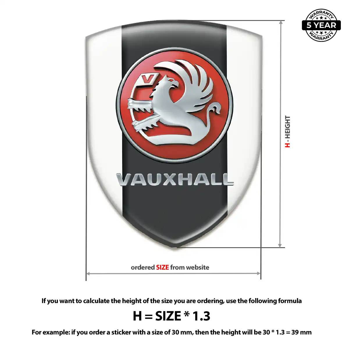 Vauxhall Logo Sticker Prime Quality