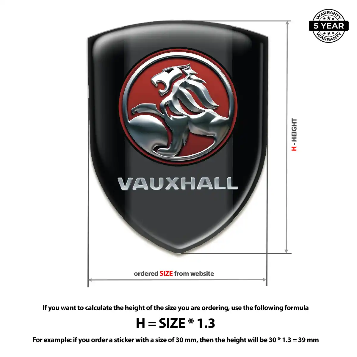 Vauxhall Polyurethane Domed Sticker Deluxe Edition