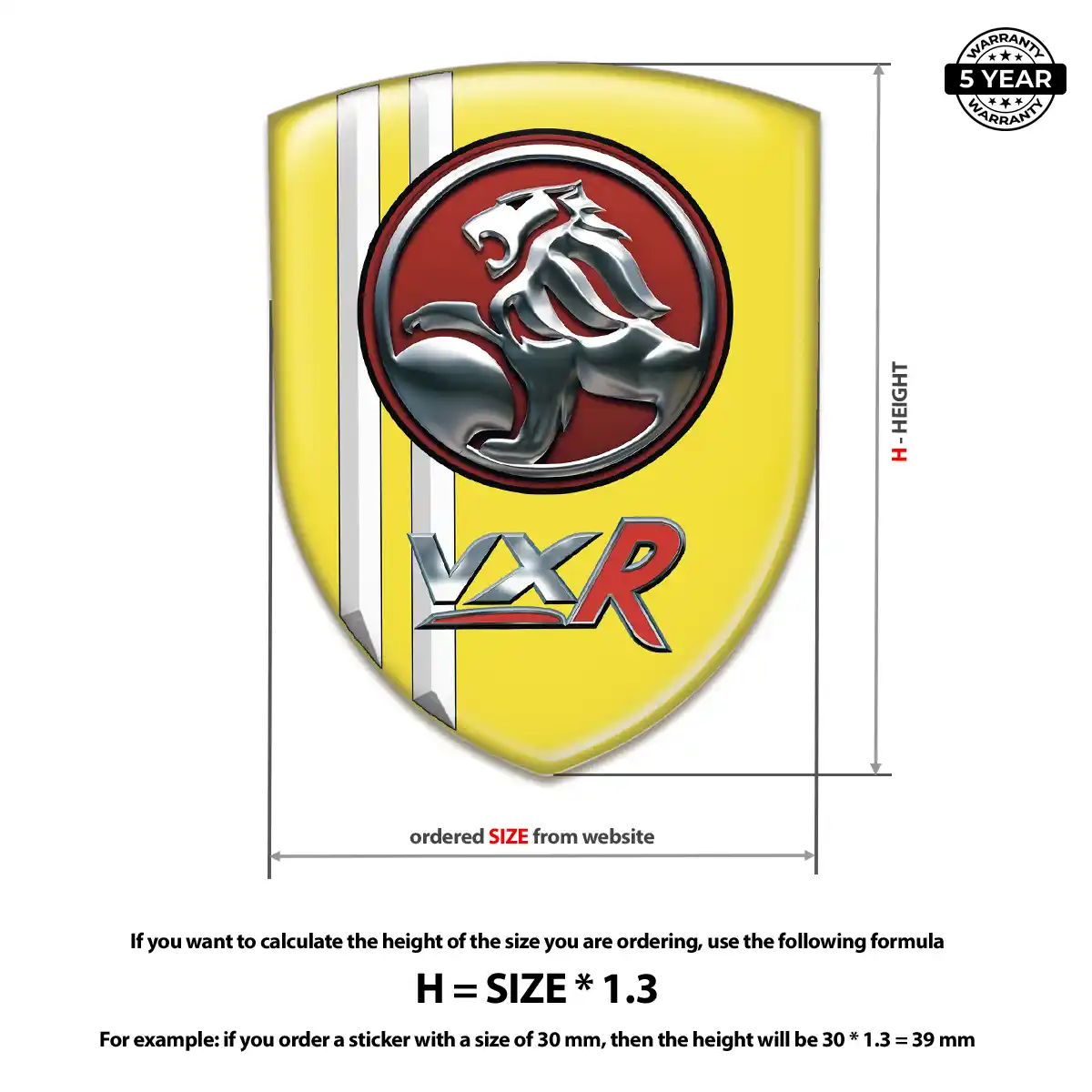 Vauxhall Polyurethane Domed Sticker Elite Edition