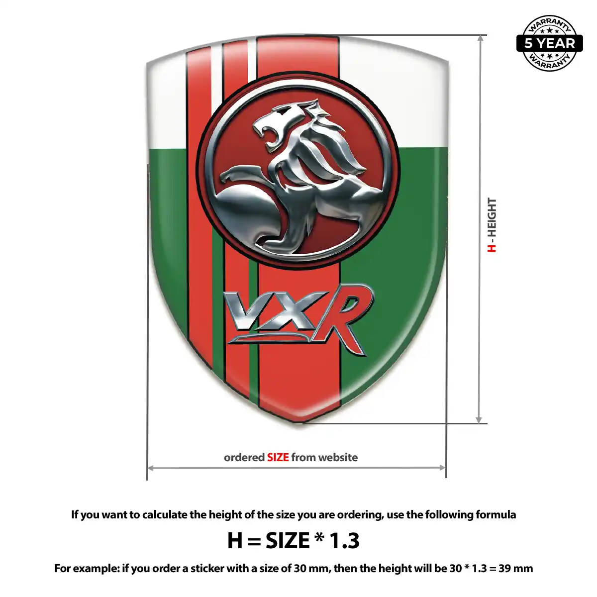 Vauxhall Polyurethane Domed Sticker Noble Edition