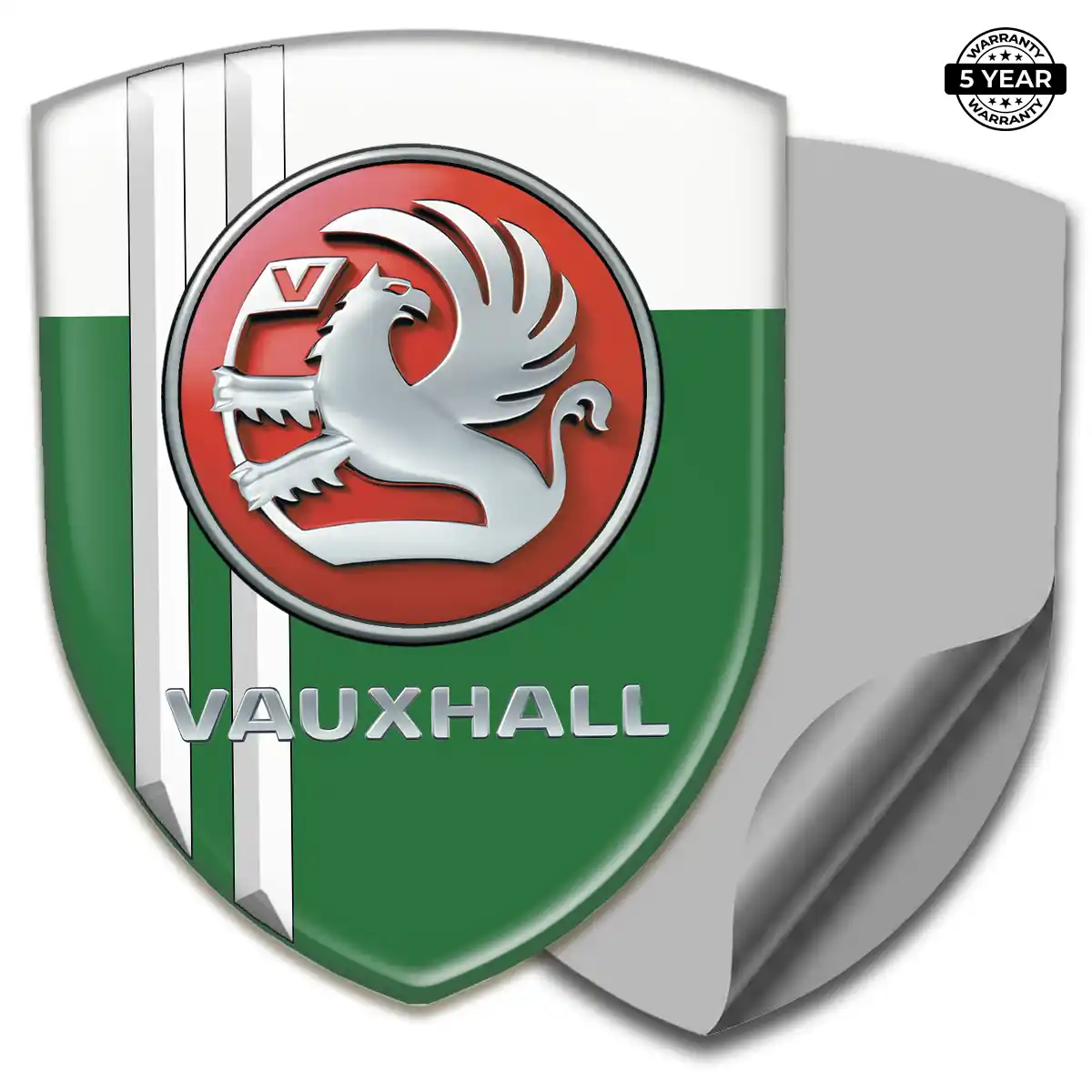 Vauxhall Polyurethane Domed Sticker Sleek Style