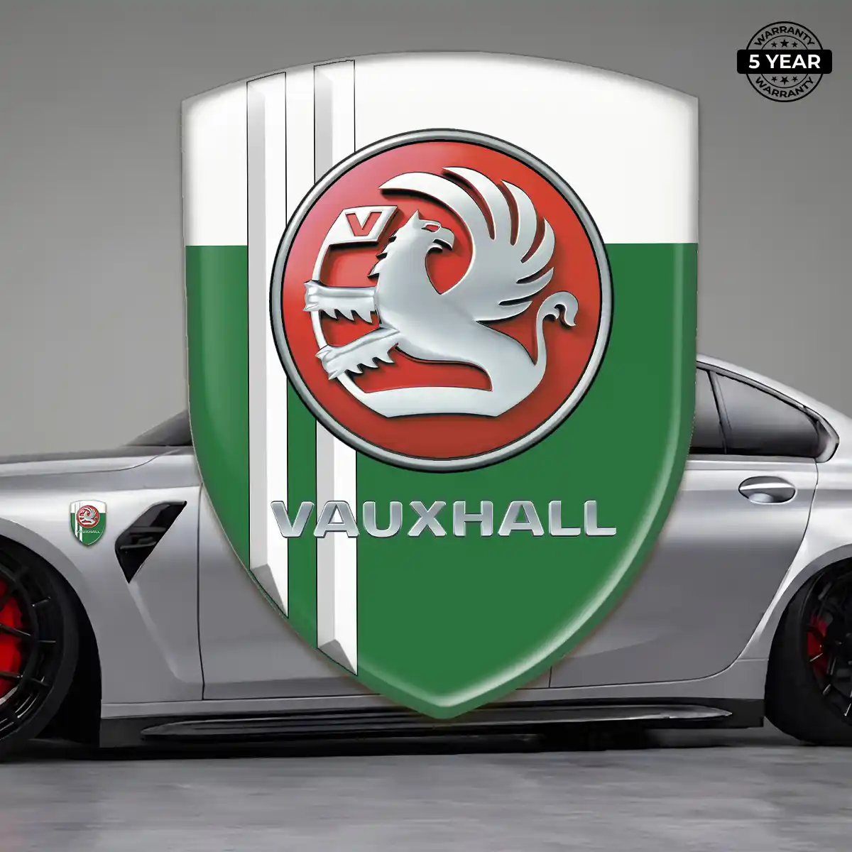 Vauxhall Polyurethane Domed Sticker Sleek Style