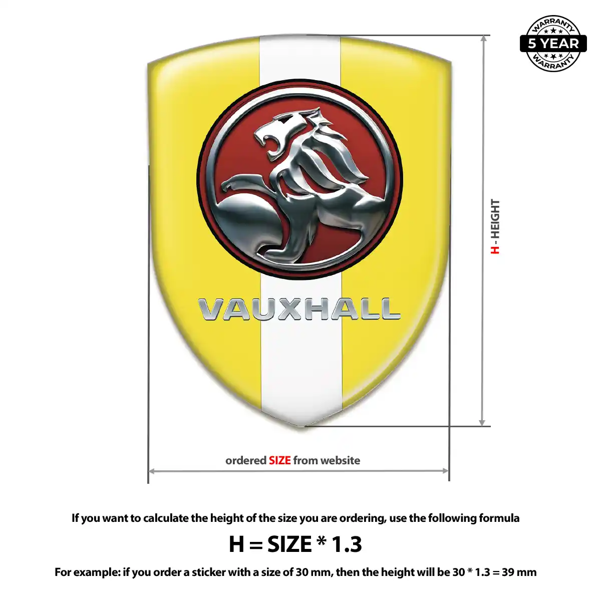 Vauxhall Resin Badge Sticker Elite Edition