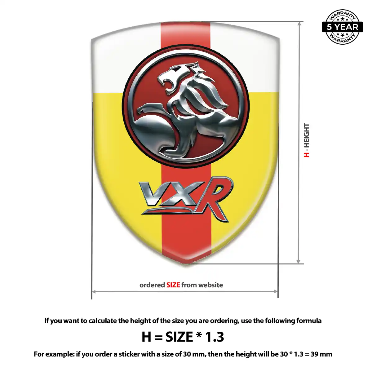 Vauxhall Resin Badge Sticker Exclusive Series