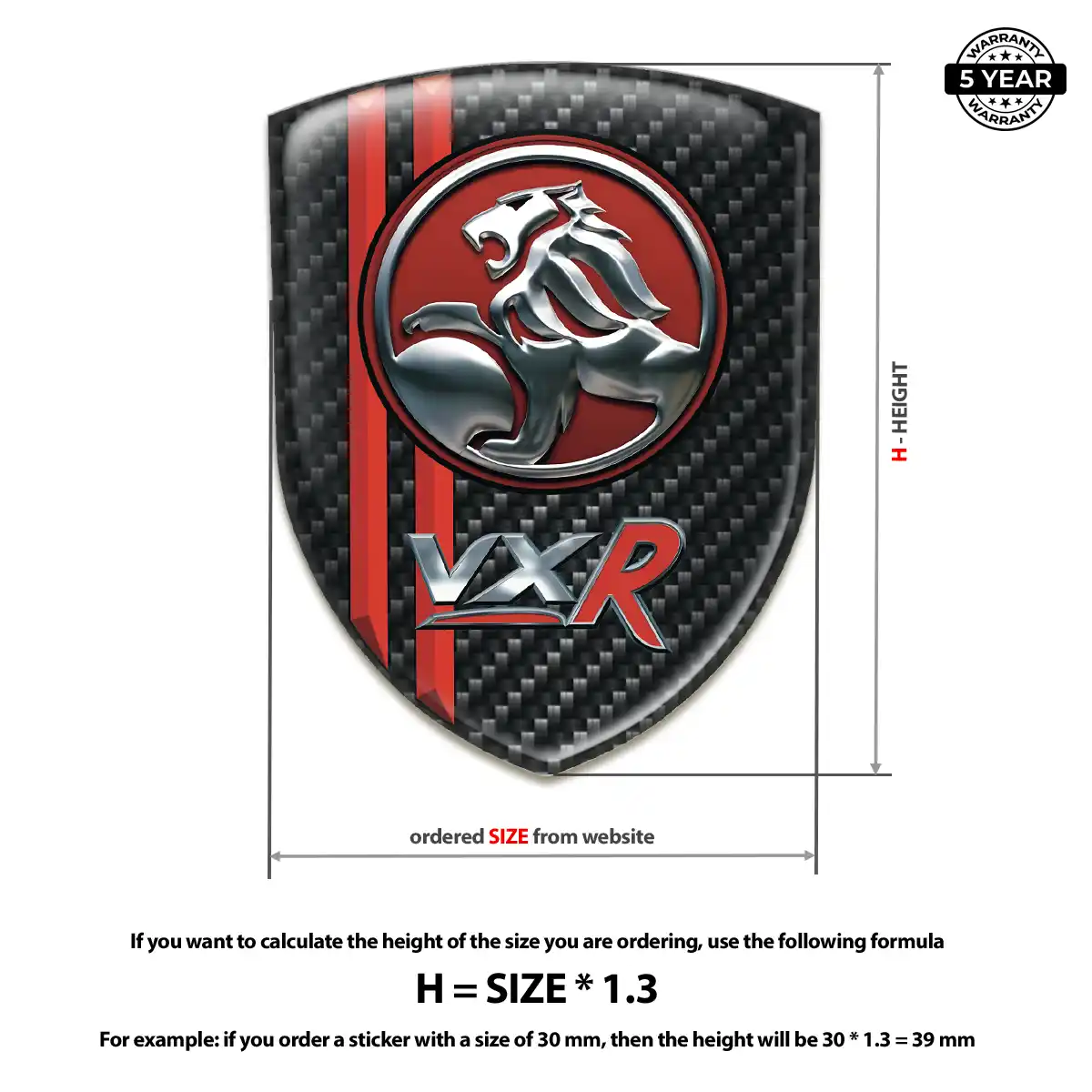 Vauxhall Resin Badge Sticker Interior Luxe