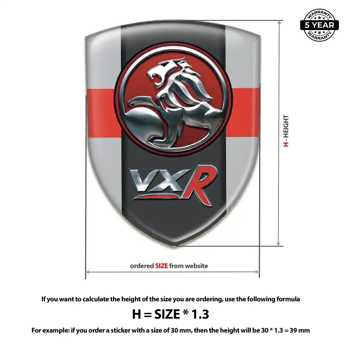Vauxhall Resin Badge Sticker Opulent Line