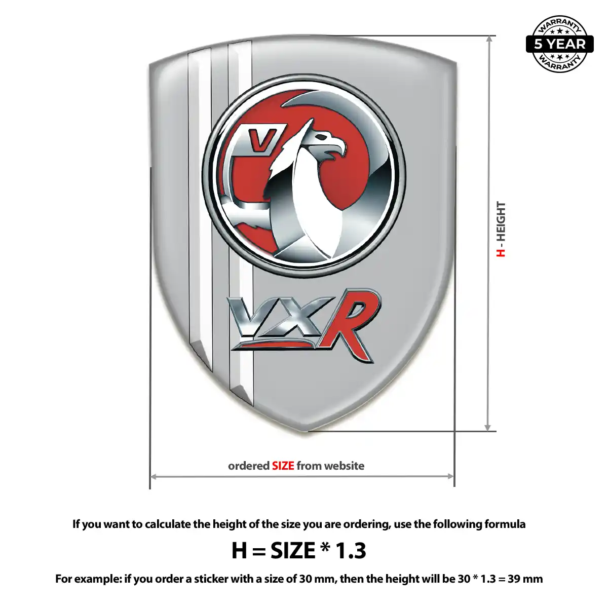 Vauxhall Resin Badge Sticker Sleek Style