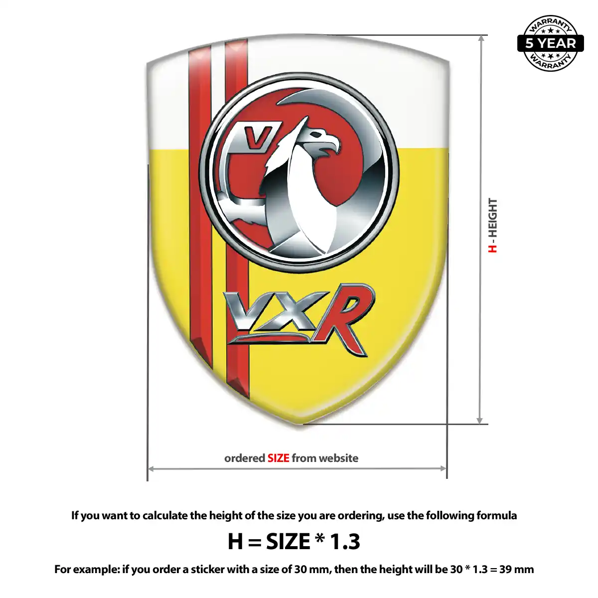 Vauxhall Resin Domed Sticker Deluxe Edition