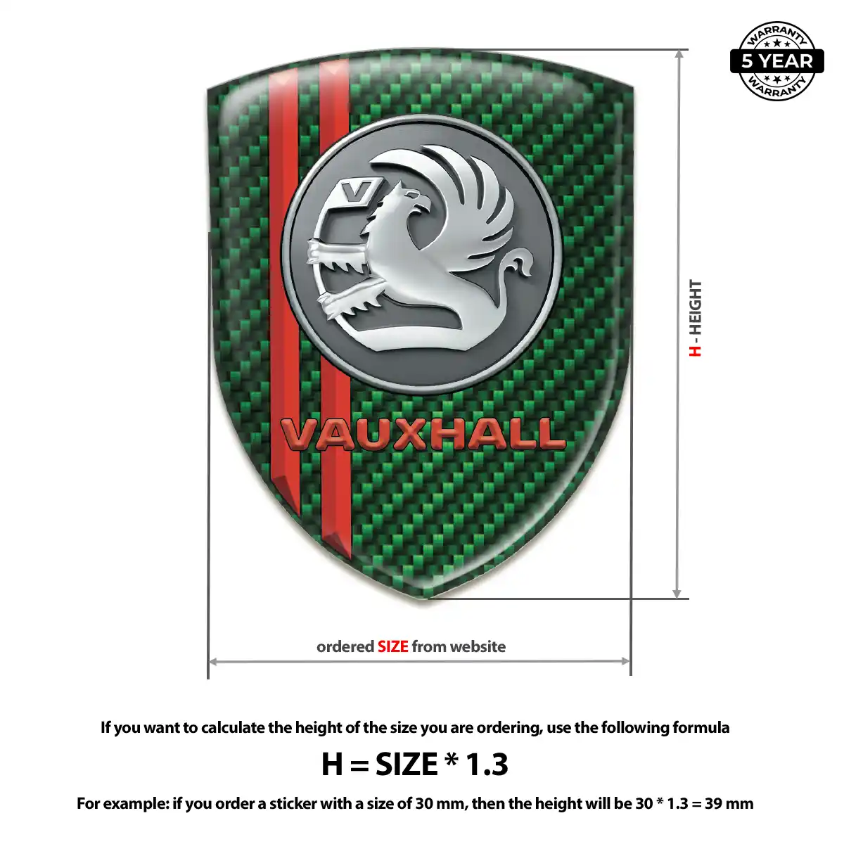 Vauxhall Resin Domed Sticker Elite Edition