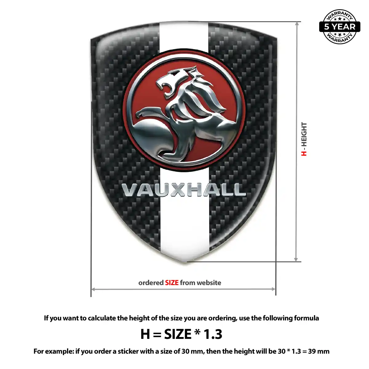 Vauxhall Resin Domed Sticker Noble Edition