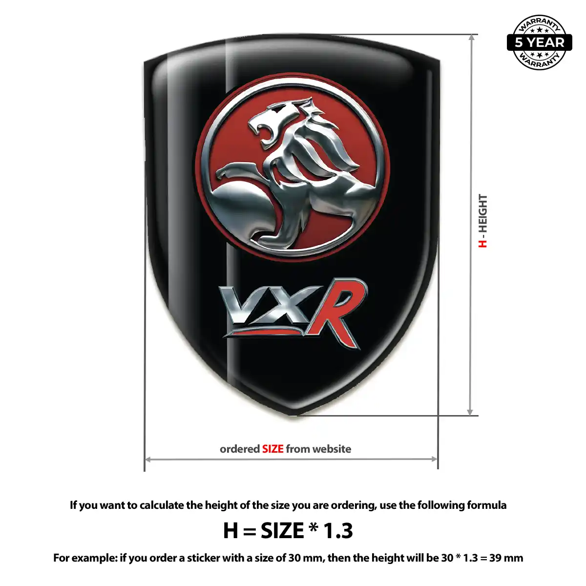 Vauxhall Resin Emblem Sticker Deluxe Edition