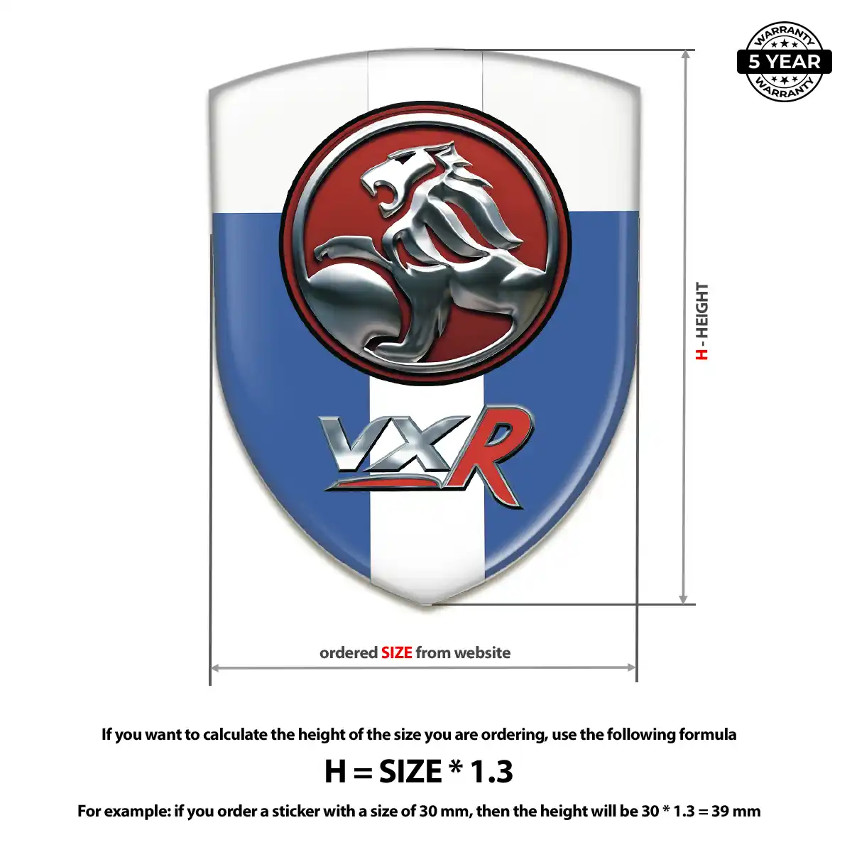 Vauxhall Resin Emblem Sticker Elite Edition