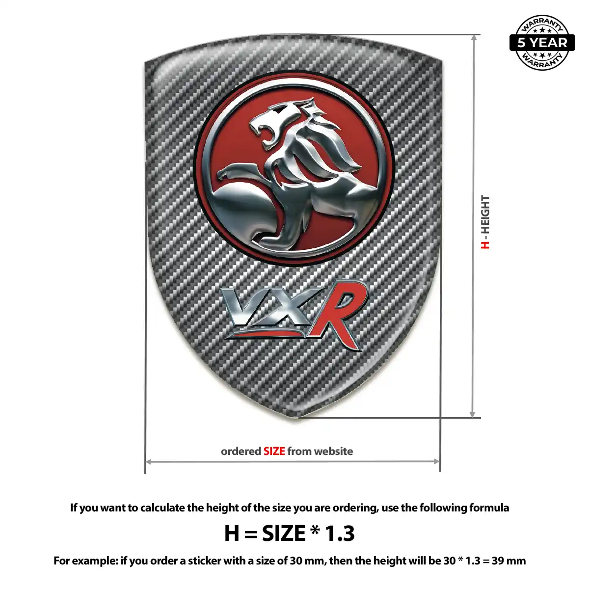 Vauxhall Resin Emblem Sticker Exclusive Series