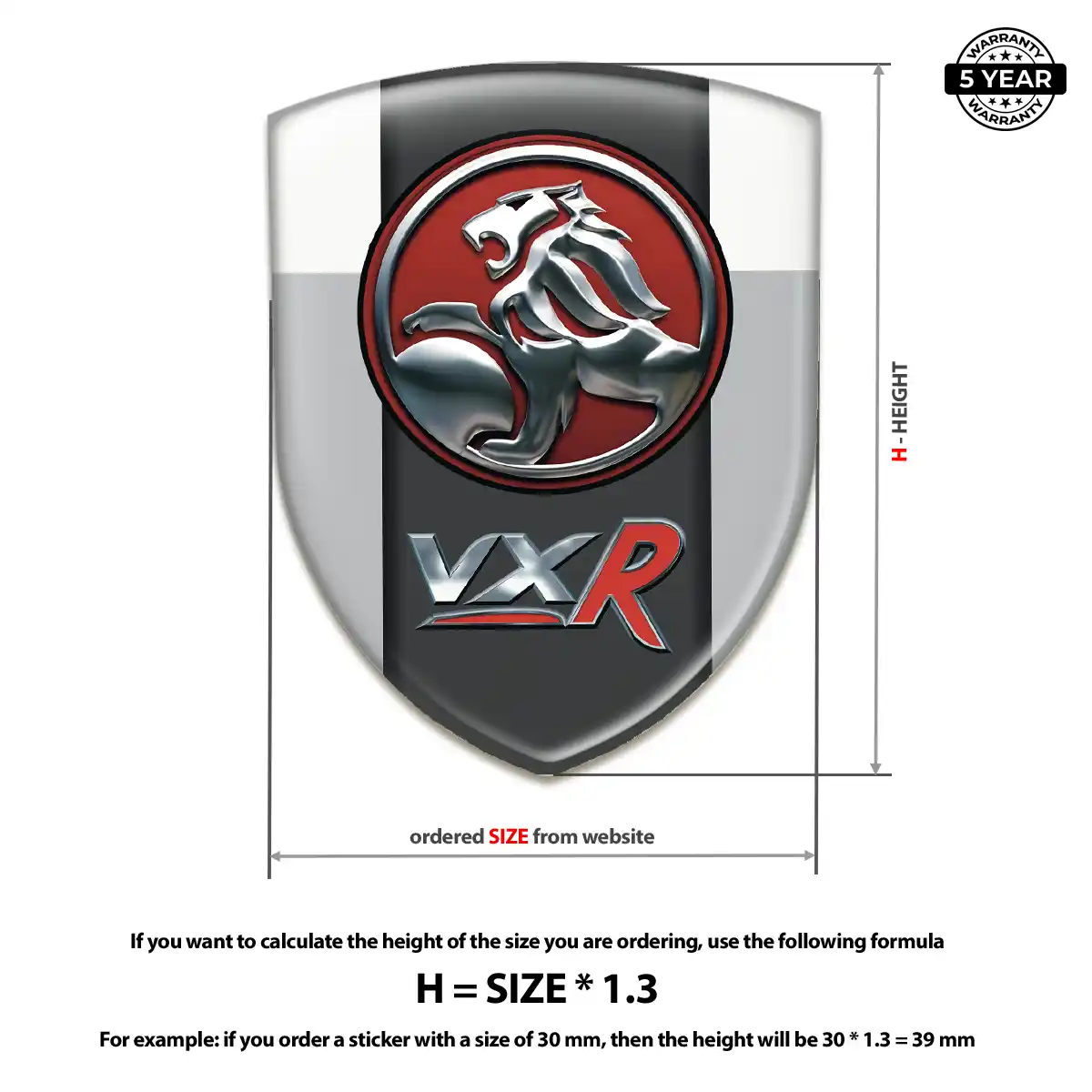Vauxhall Resin Emblem Sticker Exterior Luxe