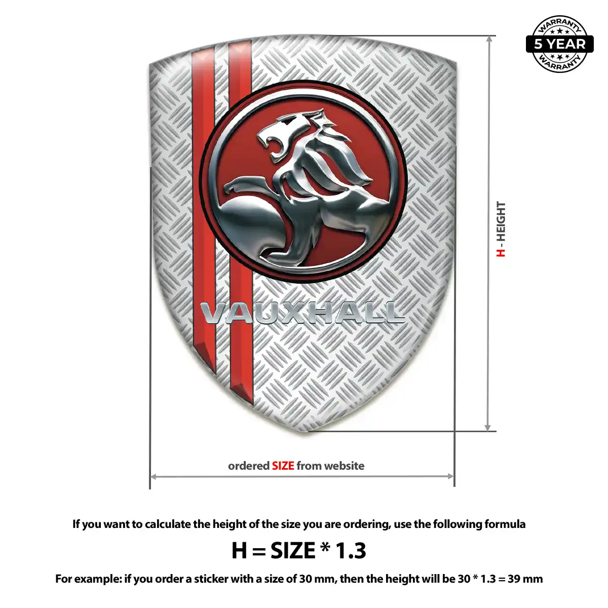 Vauxhall Resin Emblem Sticker Interior Luxe