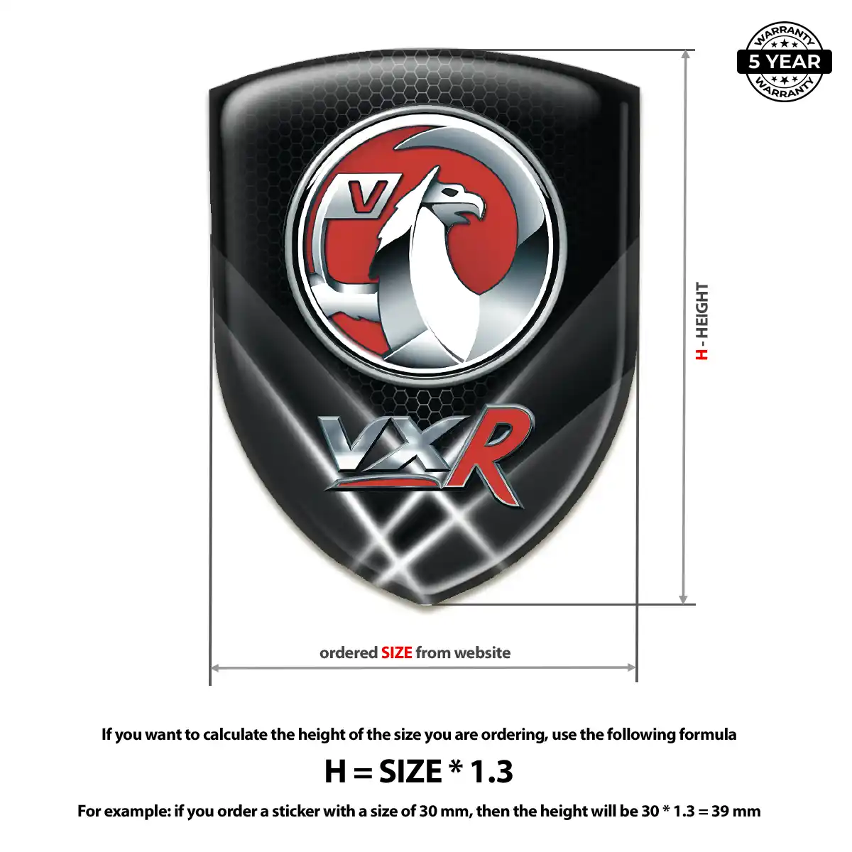 Vauxhall Resin Emblem Sticker Noble Edition