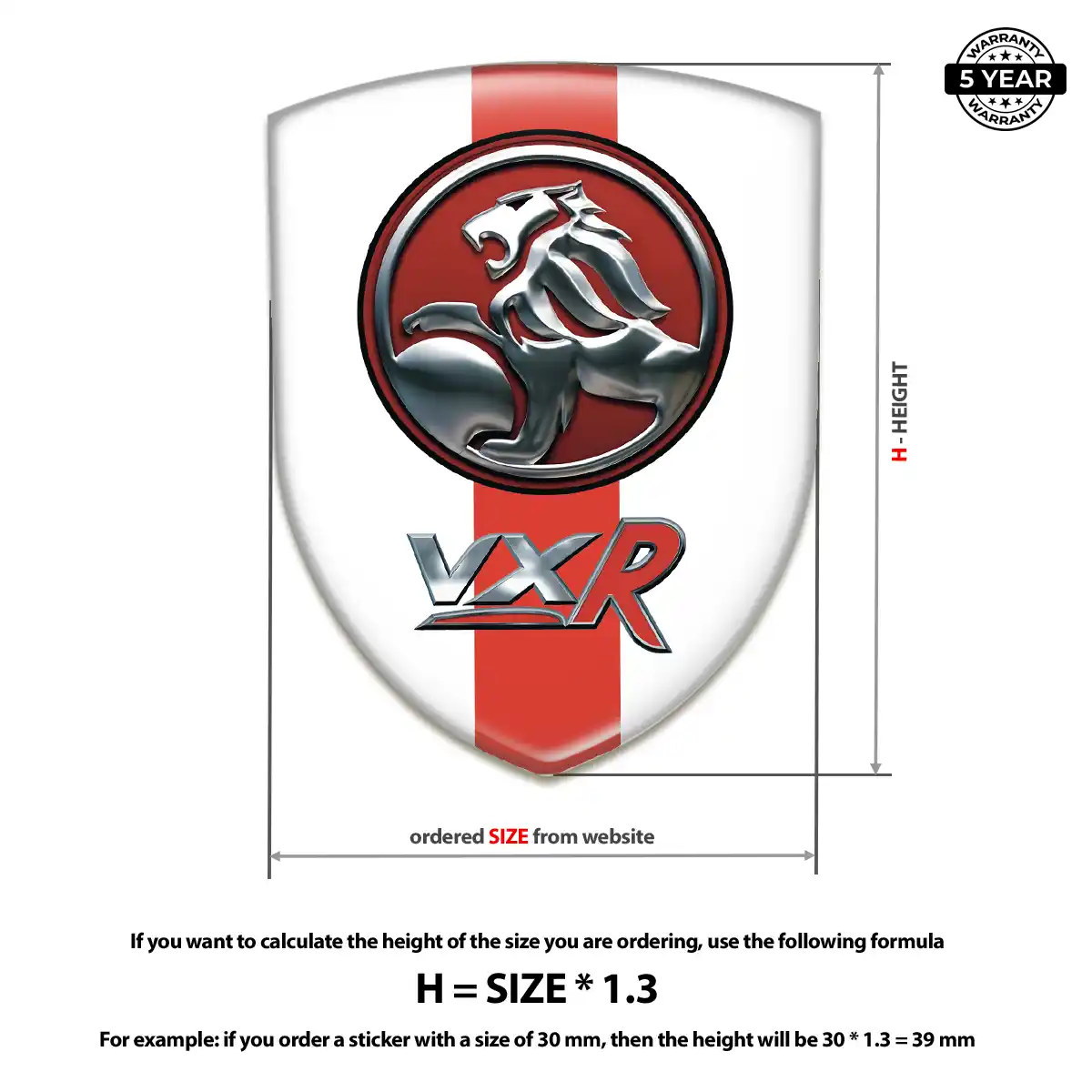 Vauxhall Resin Emblem Sticker Refined Design