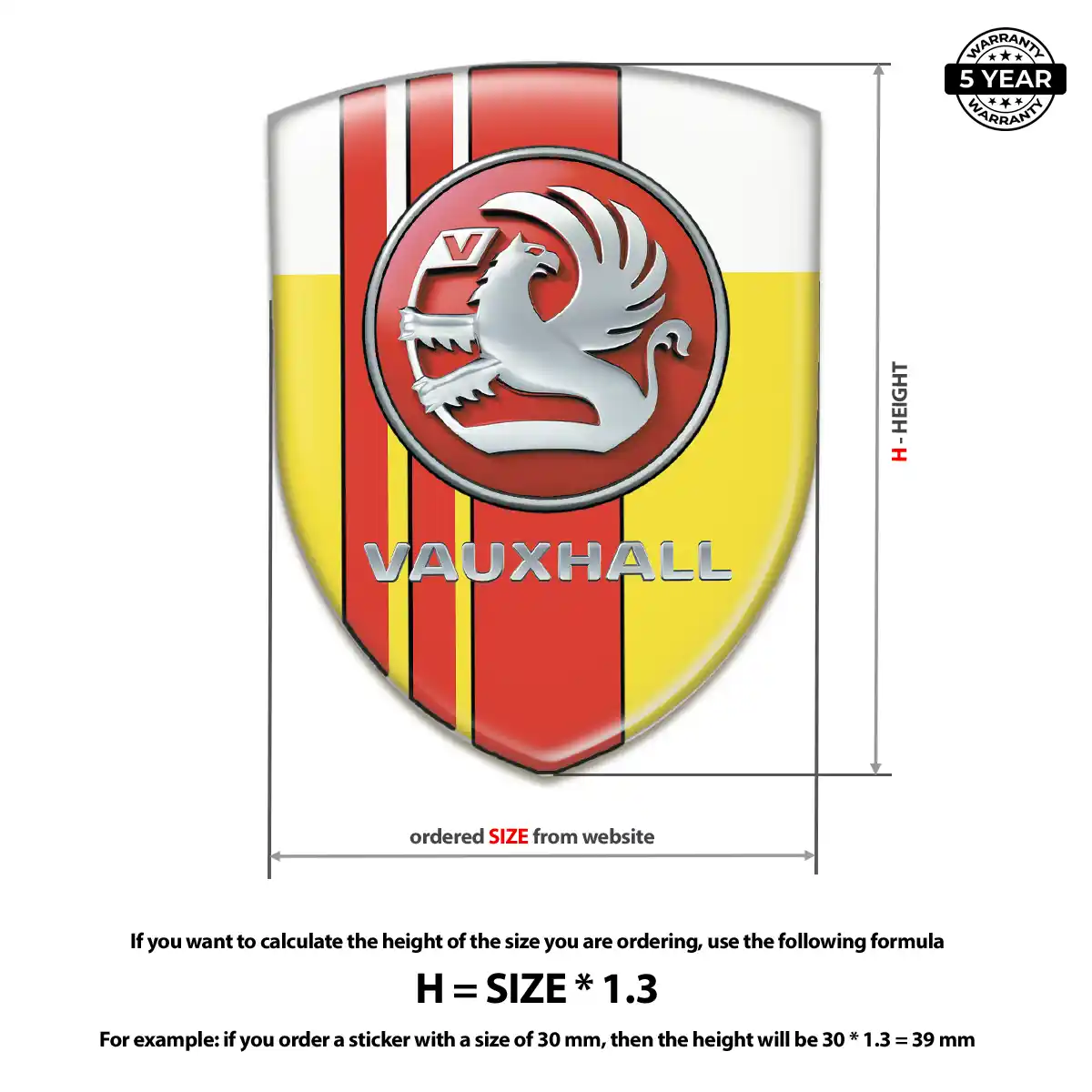 Vauxhall Self Adhesive Emblem Sticker Cabin Style
