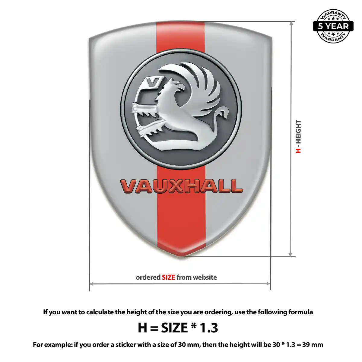 Vauxhall Self Adhesive Emblem Sticker Exclusive Series
