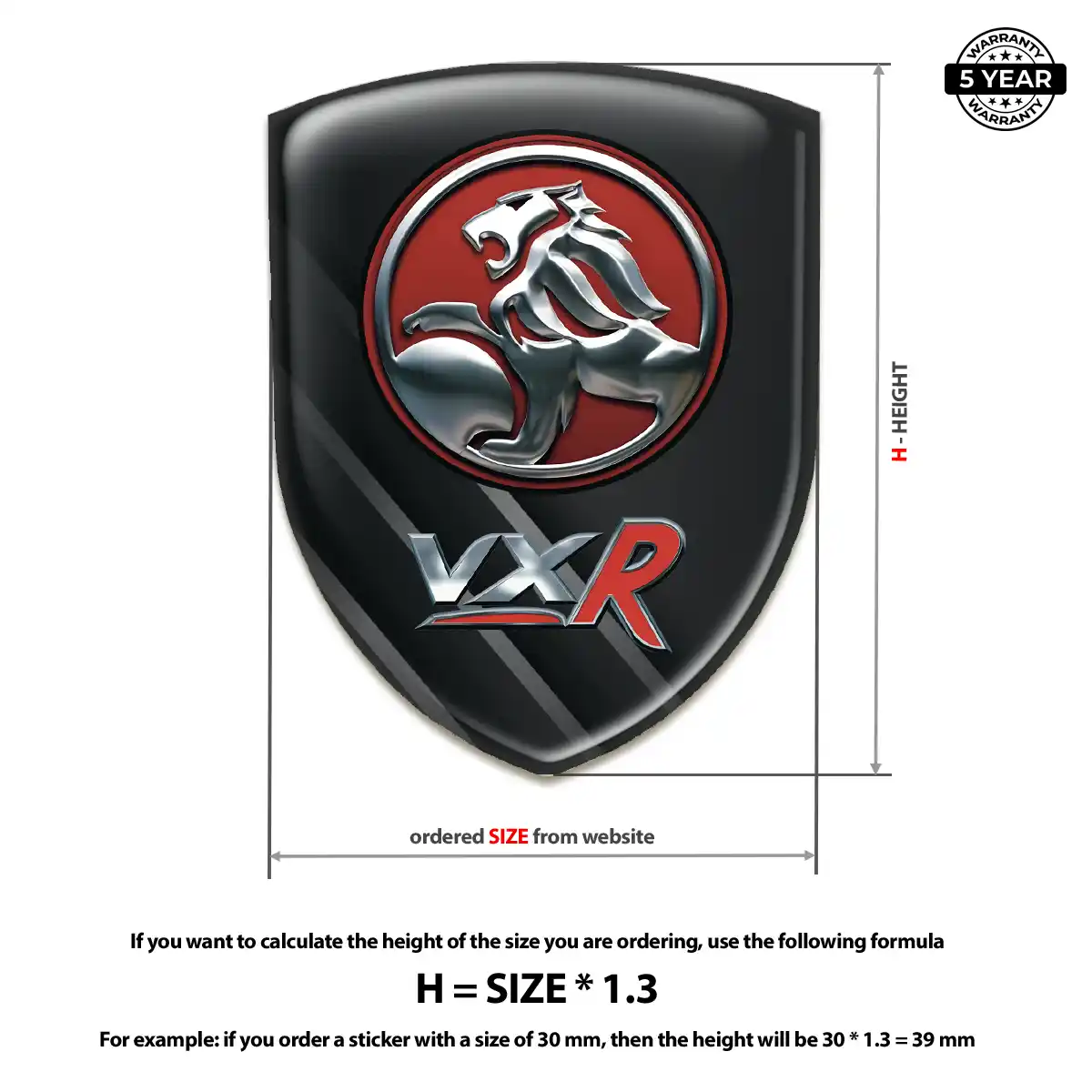 Vauxhall Self Adhesive Emblem Sticker Interior Elegance