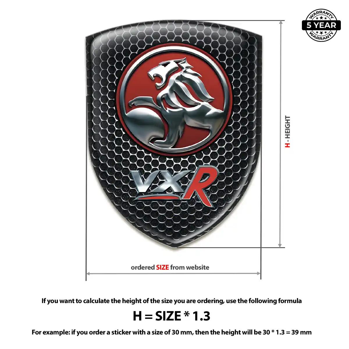 Vauxhall Self Adhesive Emblem Sticker Sleek Style