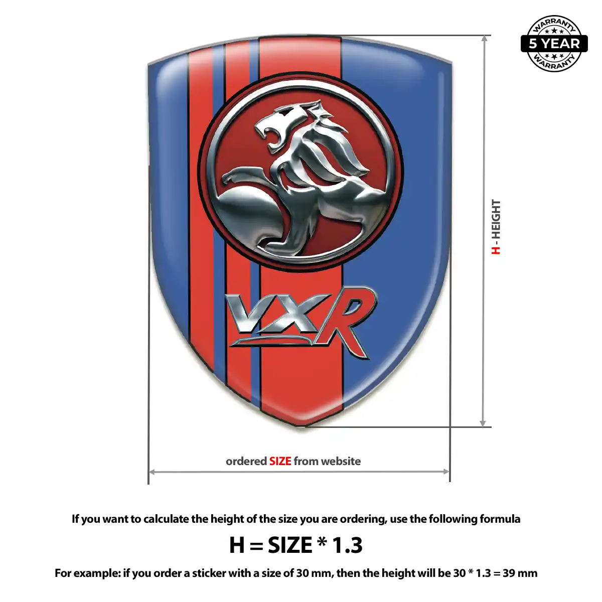 Vauxhall Self Adhesive Emblem Sticker Superior Craft