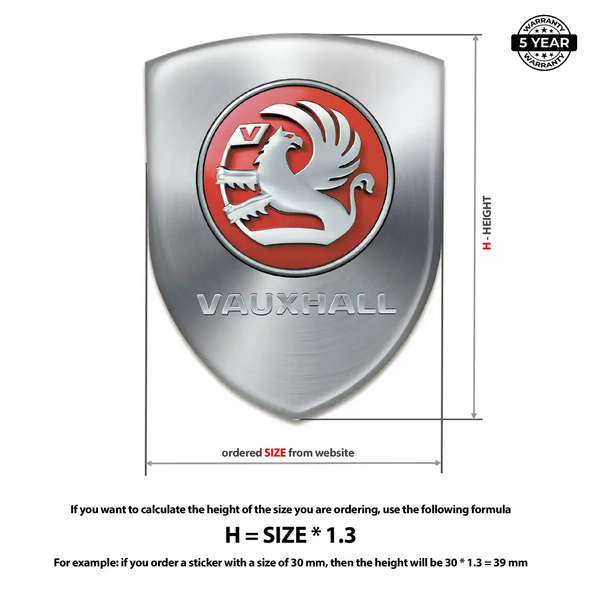 Vauxhall Silicone Badge Opulent Line