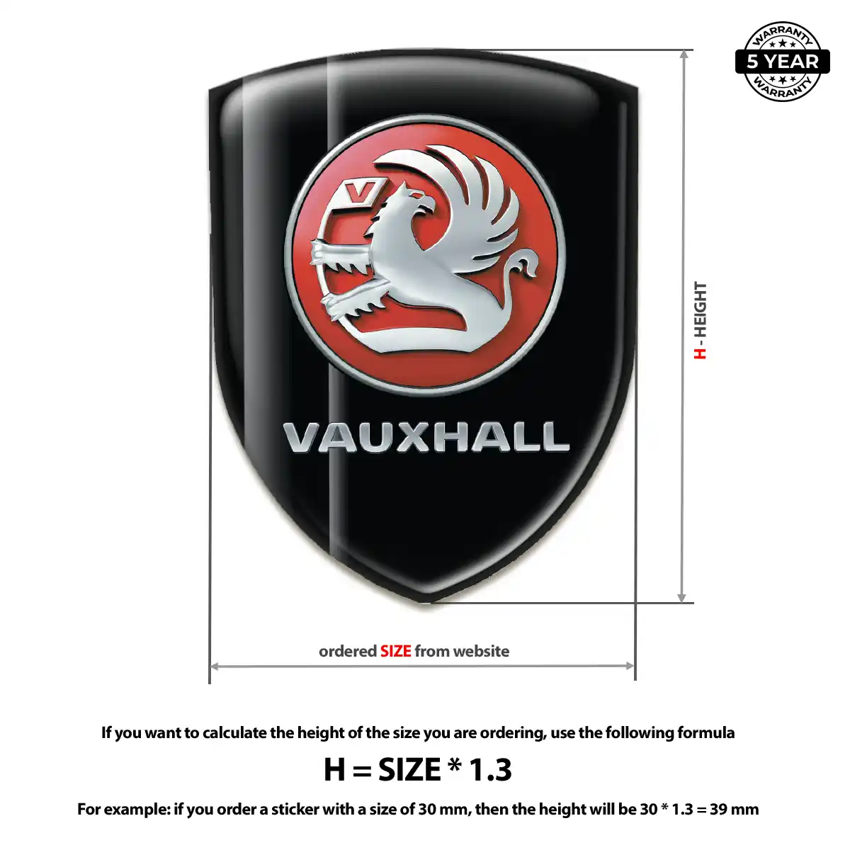 Vauxhall Silicone Badge Outer Style