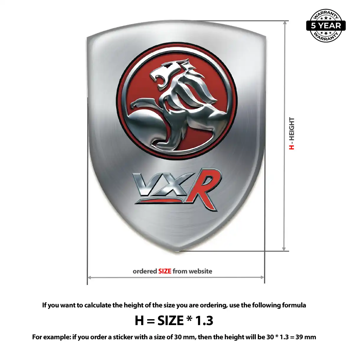 Vauxhall Silicone Badge Prestige Line