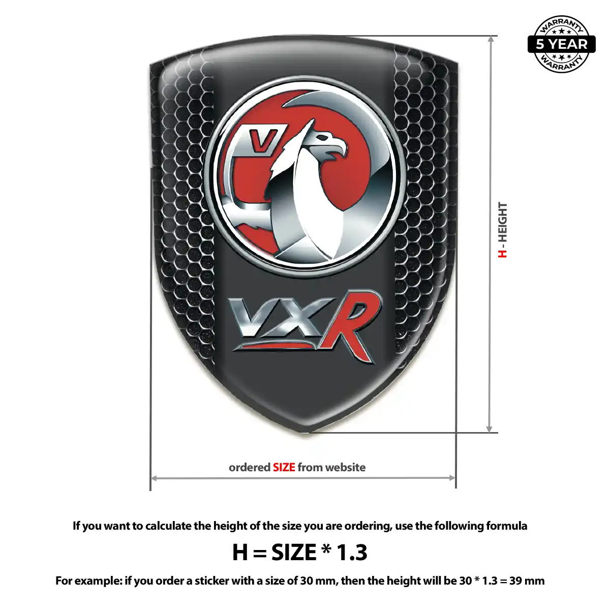 Vauxhall Silicone Badge Prime Quality