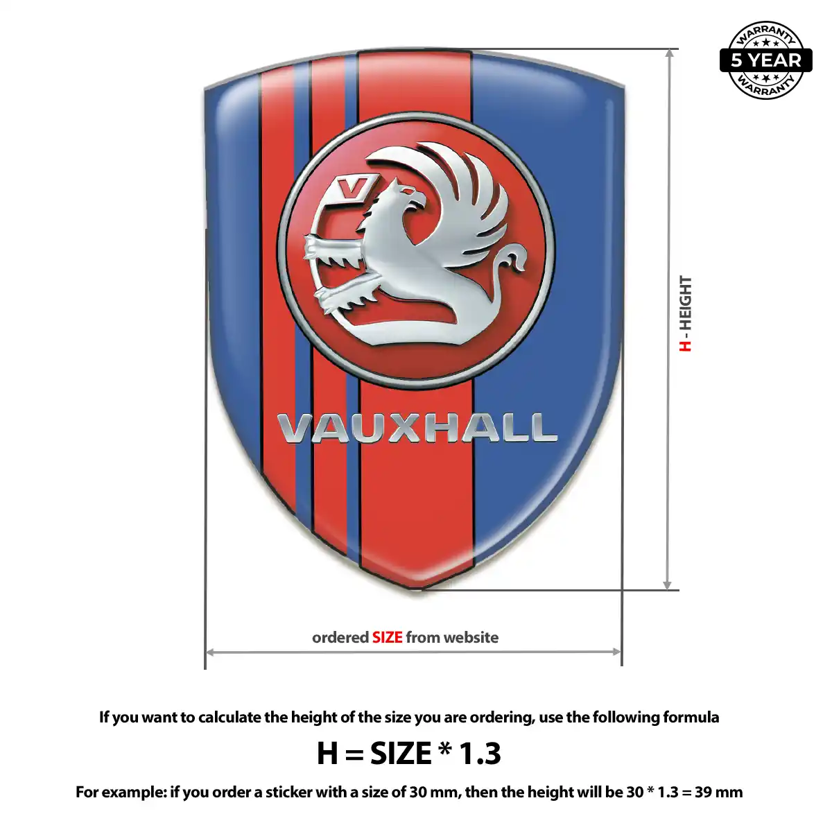 Vauxhall Silicone Badge Resin Elite
