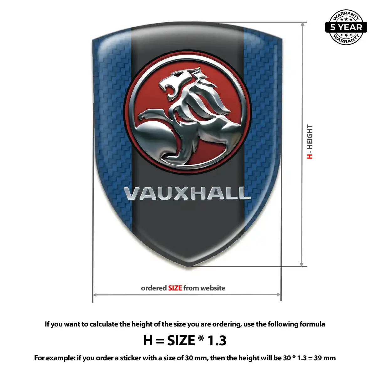 Vauxhall Silicone Badge Resin Luxe