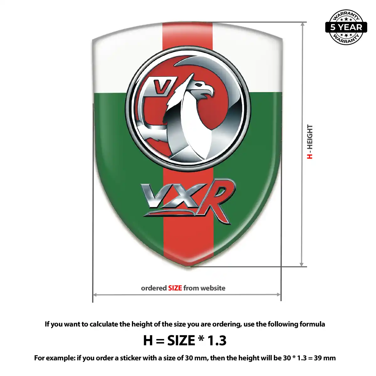 Vauxhall Silicone Badge Signature Grade
