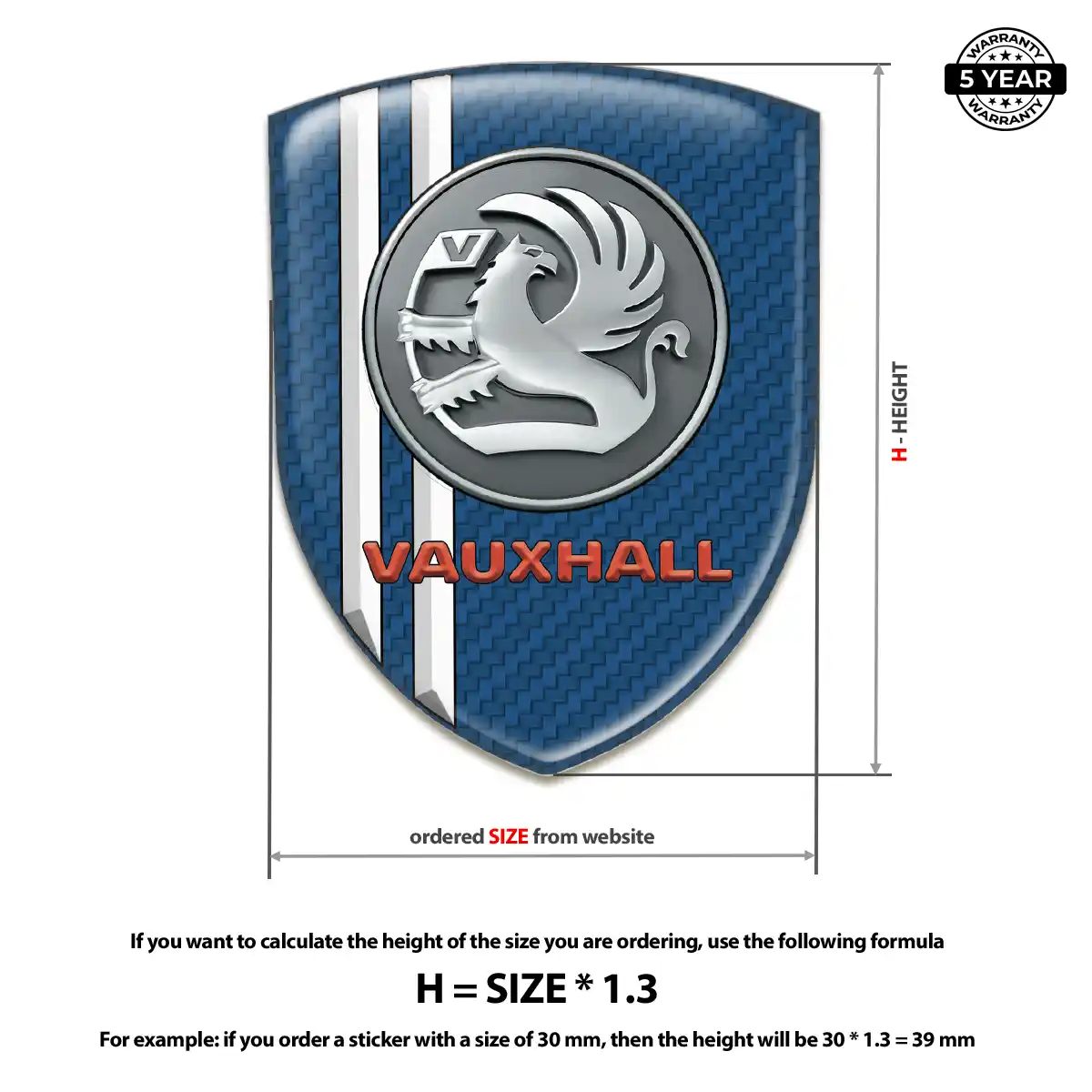 Vauxhall Silicone Badge Superior Craft