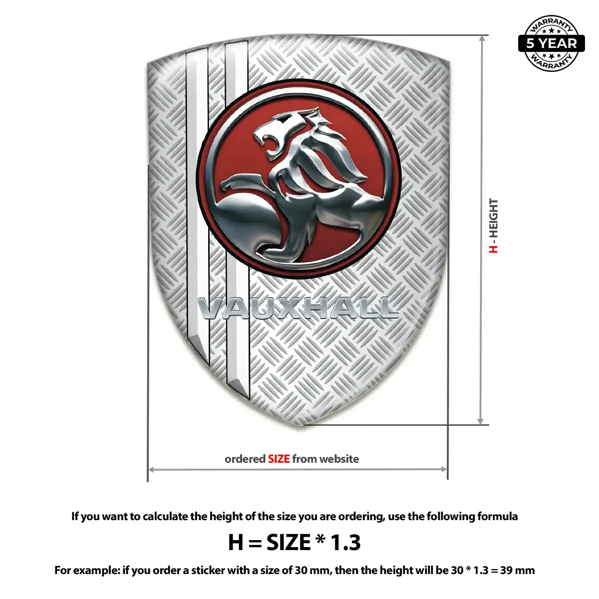Vauxhall Silicone Emblem Premium Dome