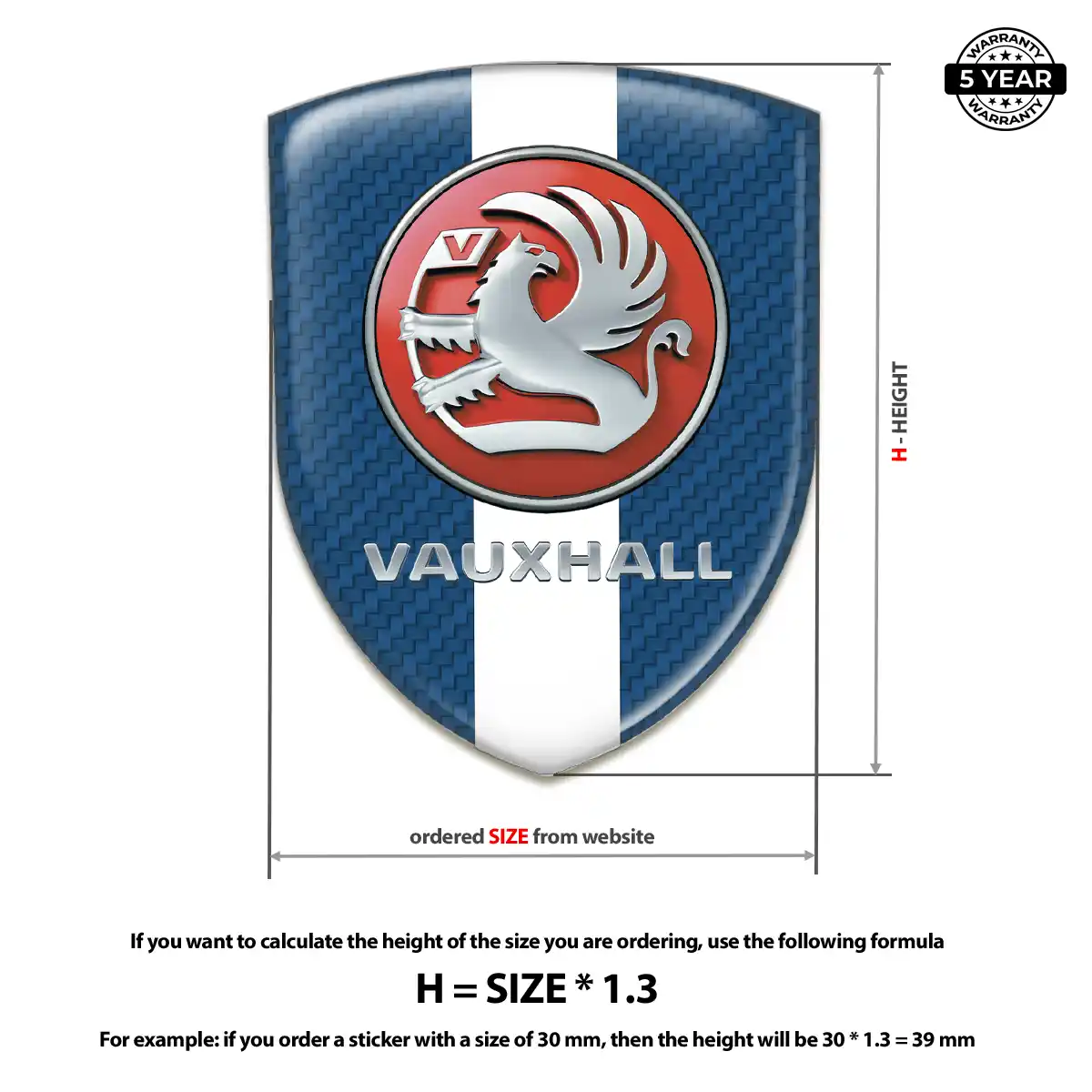 Vauxhall Silicone Emblem Prime Quality