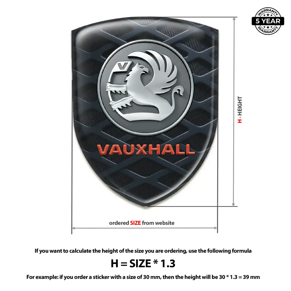 Vauxhall Silicone Emblem Resin Elite