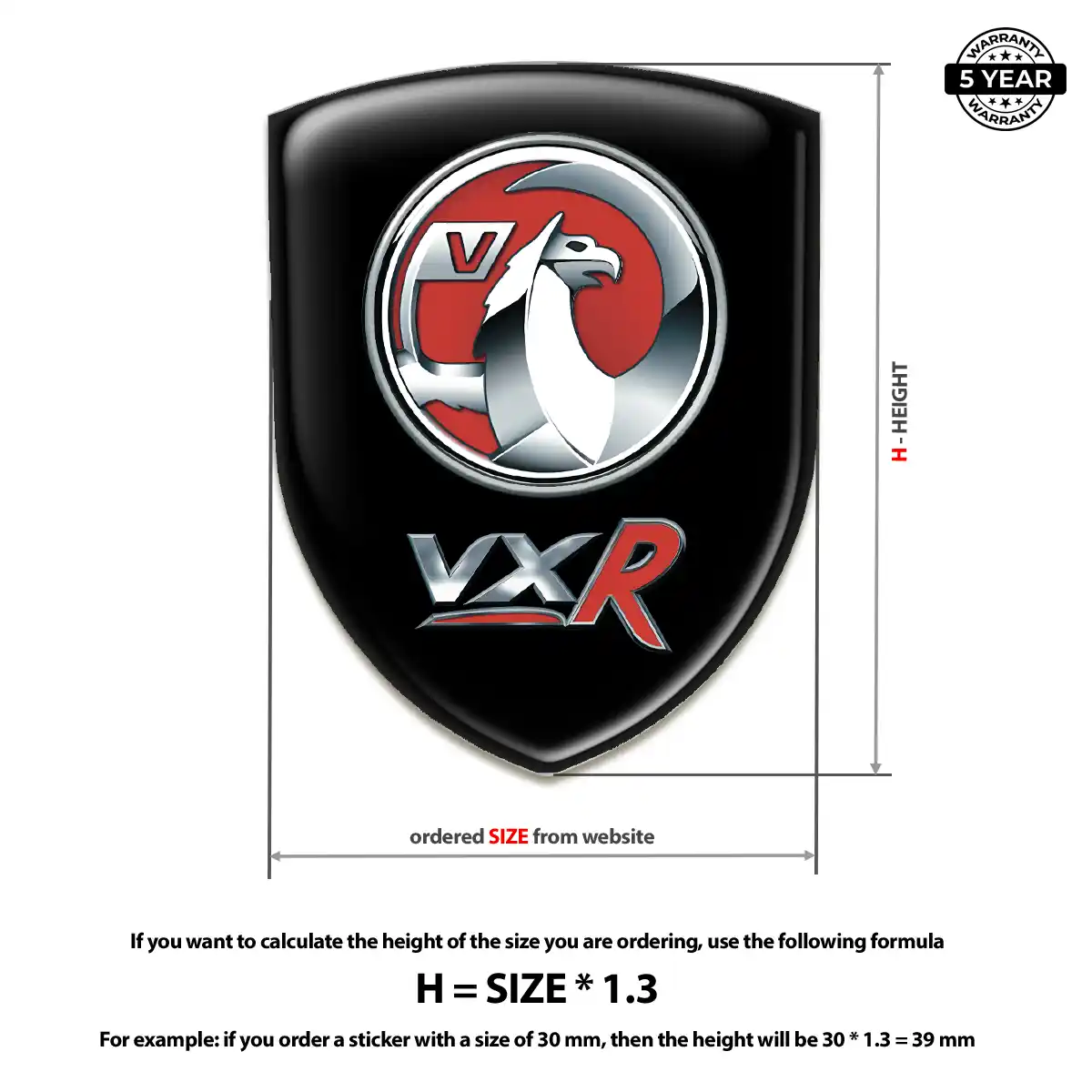 Vauxhall Silicone Sticker Cabin Style
