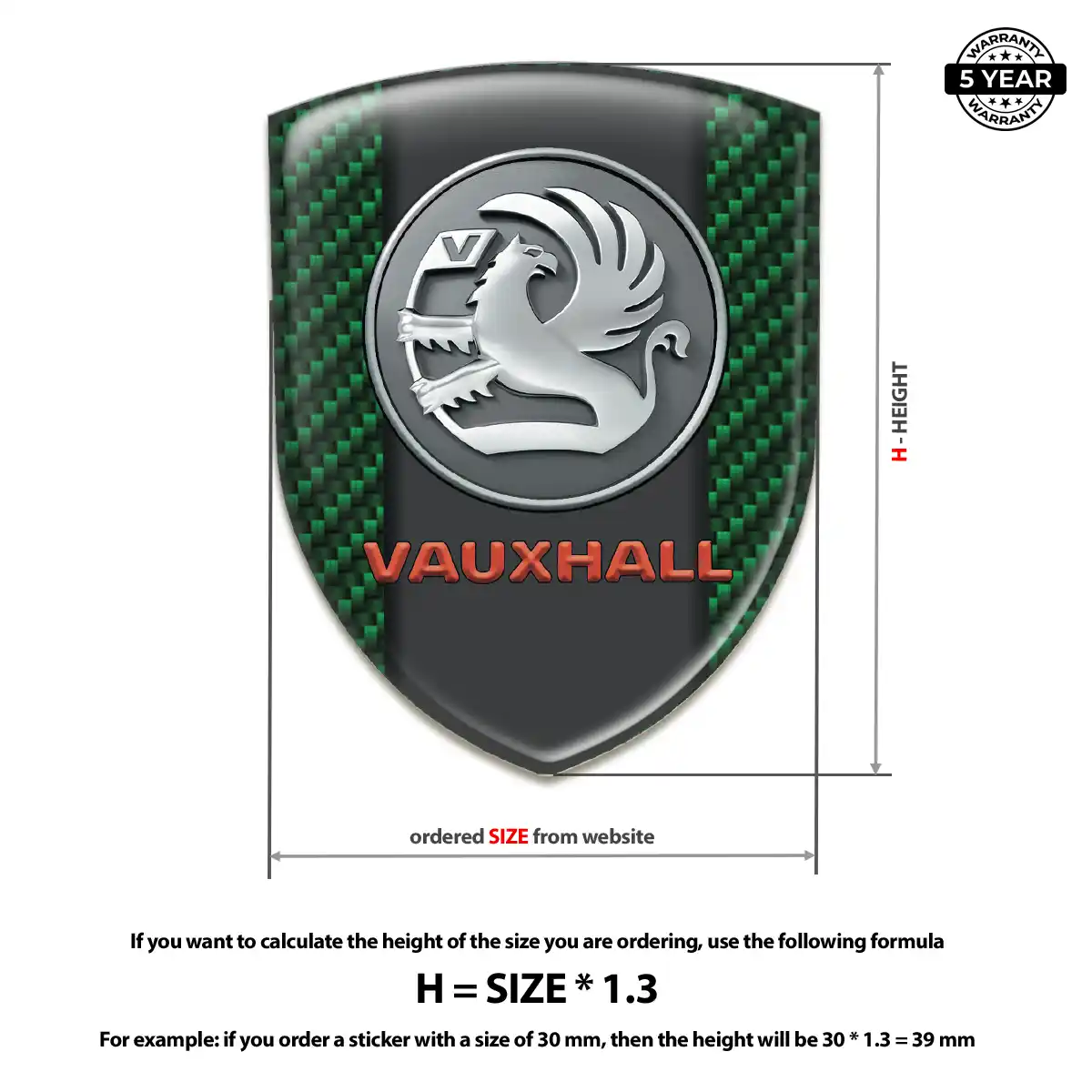 Vauxhall Silicone Sticker Deluxe Edition