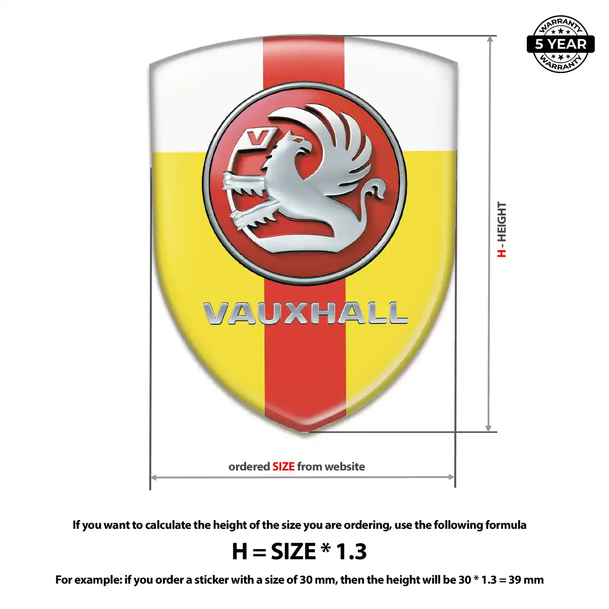 Vauxhall Silicone Sticker Elite Edition