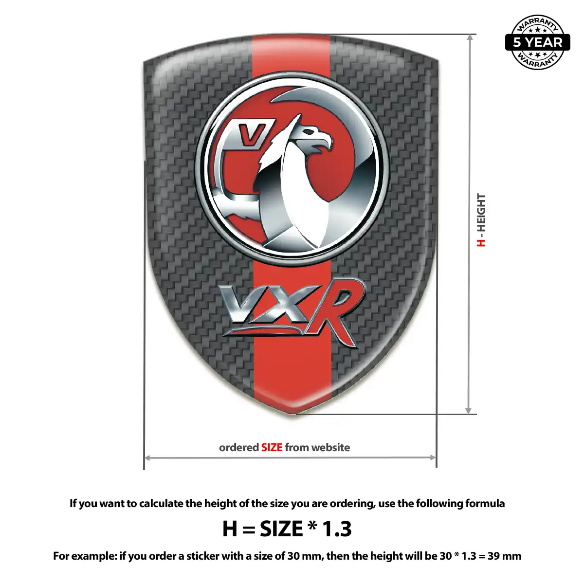 Vauxhall Silicone Sticker Exclusive Series