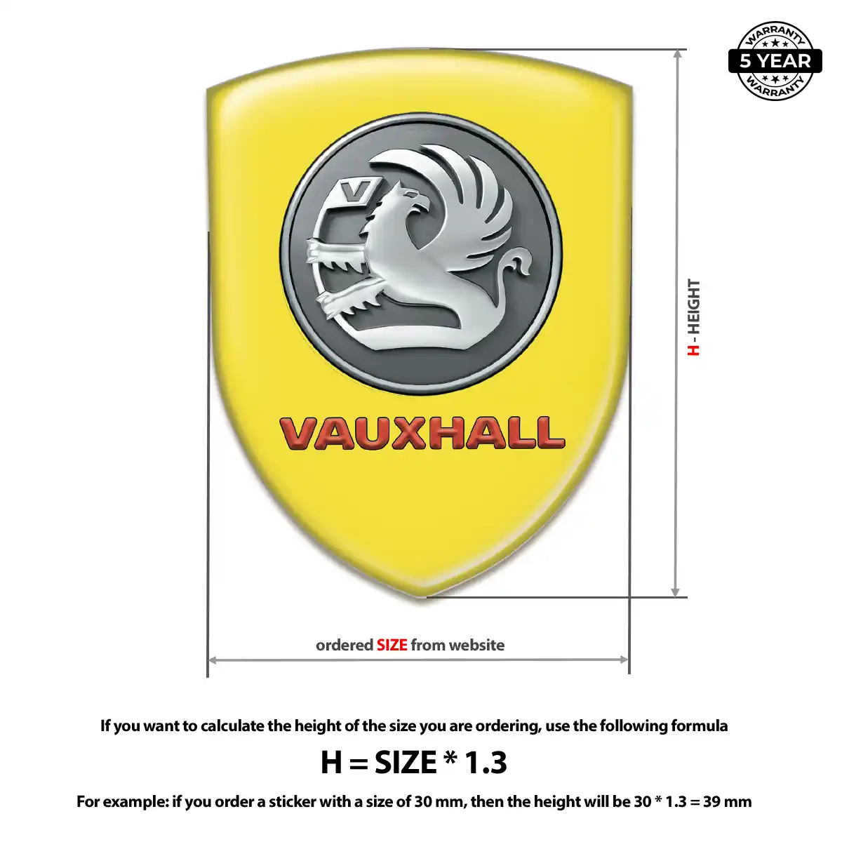 Vauxhall Silicone Sticker Exterior Luxe